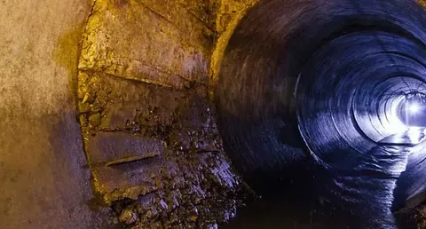 Engineer clearing a blocked drain in Wirral